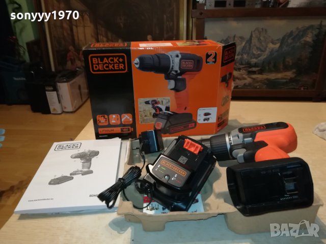BLACK+DECKER LITHIUM 18V NEW MODEL 2101222019, снимка 7 - Винтоверти - 35516456
