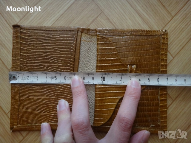 Антика - нов кожен портфейл от едно време, естествена кожа портмоне, соц, ретро, винтидж, старинен, снимка 10 - Антикварни и старинни предмети - 53134826