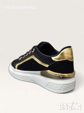 ПРОМОЦИЯ! Дeтски кецове за момиче с декоративни златисти елементи 2016 black, снимка 3 - Детски маратонки - 53887010