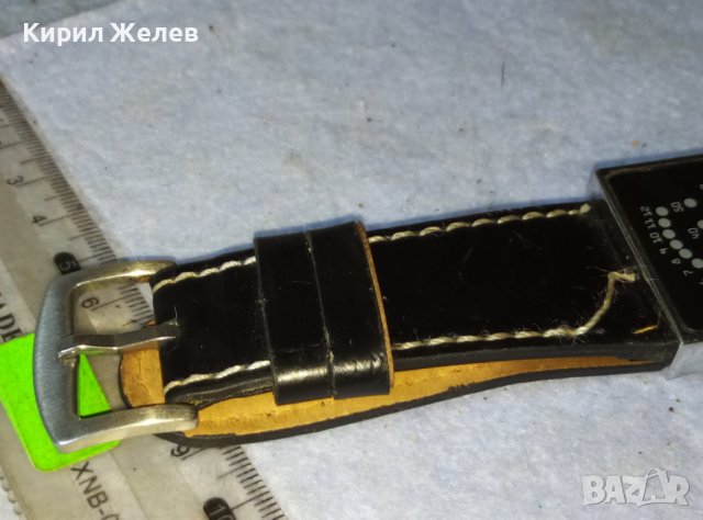 СТИЛЕН МОДЕРЕН КВАРЦОВ ЕЛЕКТРОНЕН ЧАСОВНИК с КАИШКА СИНТЕТИЧНА ЕКО КОЖА 38828, снимка 9 - Мъжки - 42136924