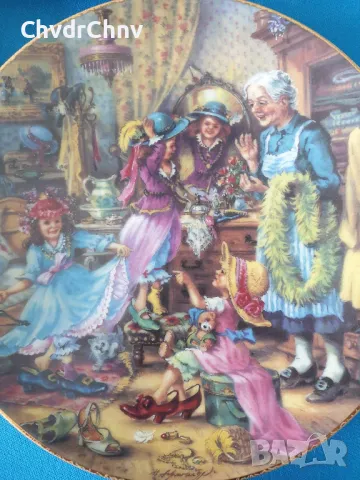 9бр Weimar Бавария/немска колекционерска декоративна порцеланова чиния-картина/деца, снимка 2 - Картини - 50168593