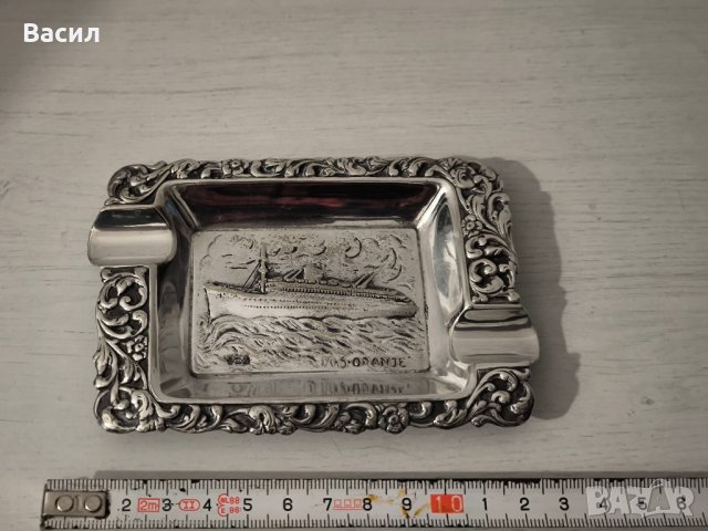 посребрен пепелник , снимка 5 - Антикварни и старинни предмети - 44226573