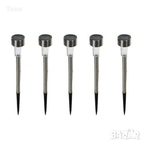 Комплект от 5 броя Led соларни лампи - автоматично включване без разход за електроенергия, снимка 6 - Други - 54073678