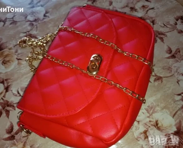  Нова Кожена Дамска Чанта , снимка 2 - Чанти - 50779013