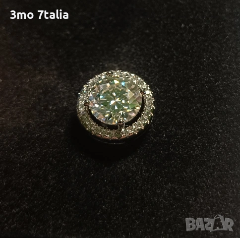 Moissanite обеци , снимка 2 - Обеци - 53918921