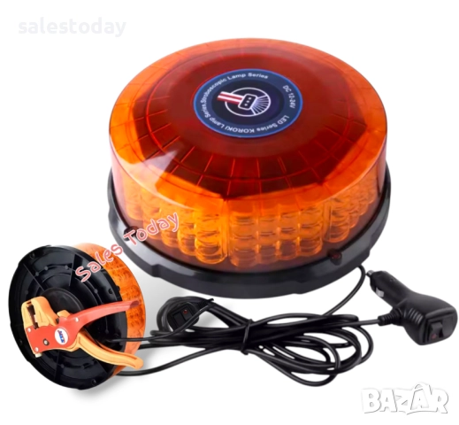 Сигнална лампа, Мигане + въртене, 180x70mm