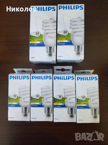 Продавам лот енергоспестяващи крушки Philips,чисто нови, снимка 6 - Крушки - 50183615