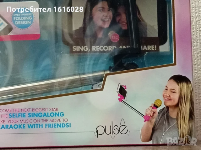 Селфи стик с микрофон и слушалки- вкл. приложение за заснемане на видеоклип, снимка 3 - Селфи стикове, аксесоари - 50655972