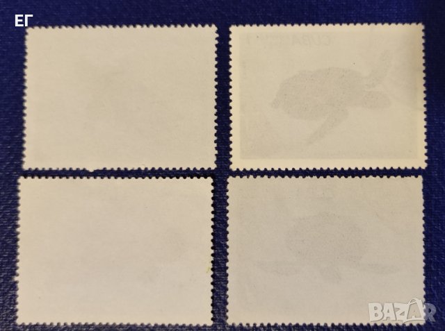 Куба, 1983 г. - марки с печат, част от серия, костенурки, 1*23, снимка 2 - Филателия - 37473180