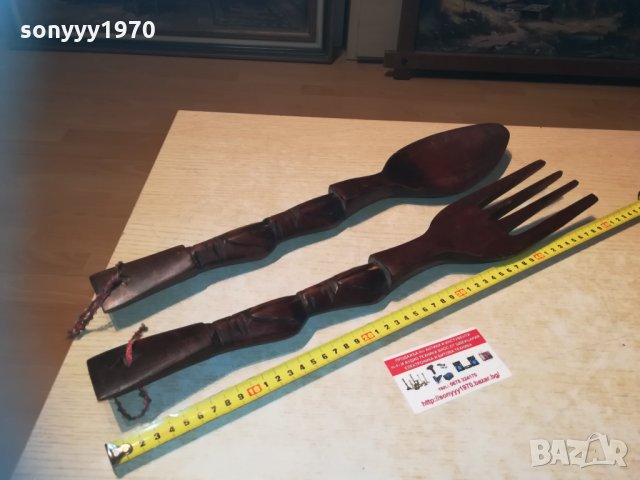 ГОЛЯМИ НОЖ И ВИЛИЦА 50см 2202212036, снимка 3 - Колекции - 31916243