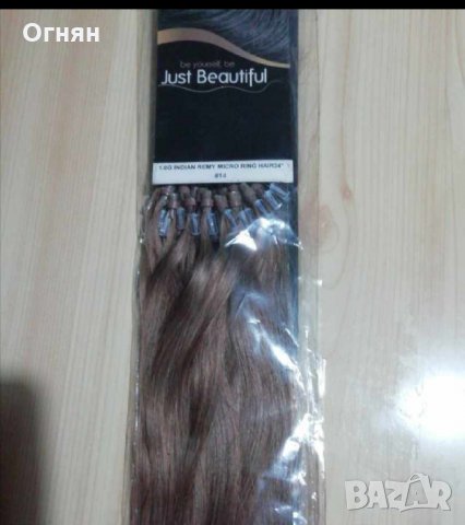 Готови Кичури с микро Рингове  25 бр × 1гр.-24''-50см, снимка 6 - Продукти за коса - 31617152