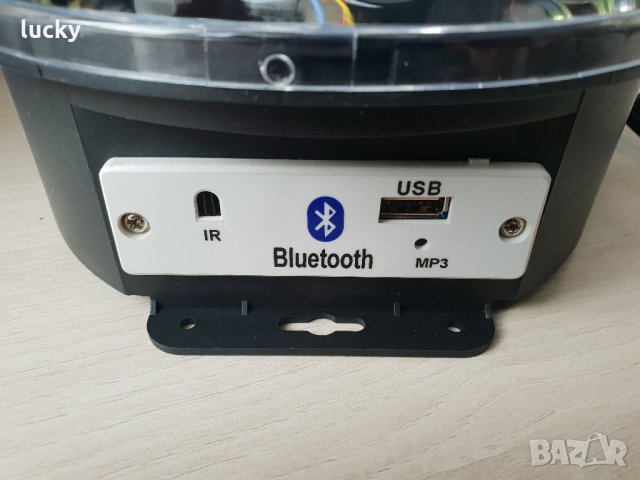 Bluetooth Диско лампа с вградени тонколонки + Флашка USB LED Light, снимка 10 - Настолни лампи - 16604136