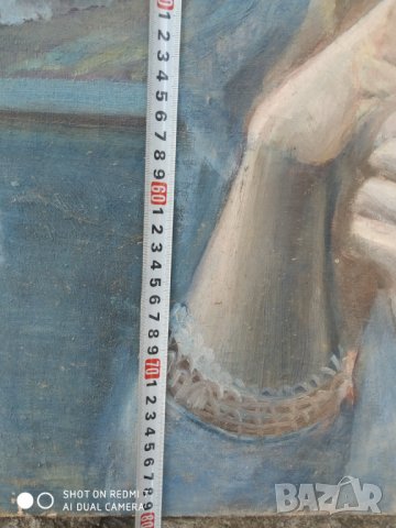 стара картина-жена с рози, снимка 3 - Картини - 35003735