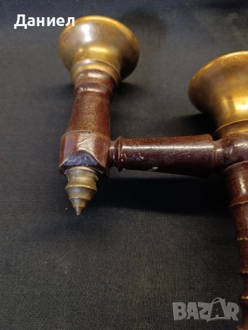 Масивен свещник, снимка 6 - Антикварни и старинни предмети - 51857946