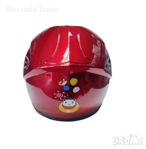 Детска каска за мотор Mercado Trade, За скутер, XS размер, Червен, снимка 3 - Аксесоари и консумативи - 40405082