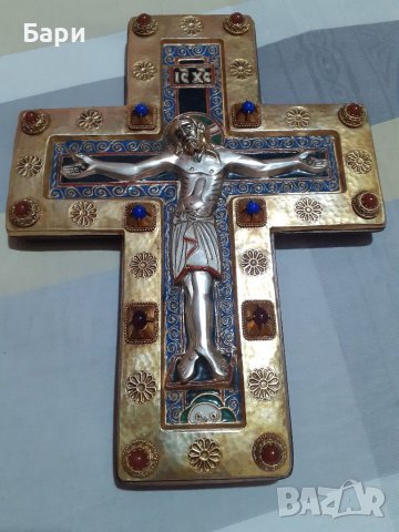 Кръст - Емайл - Morató - Исус Христос, снимка 6 - Антикварни и старинни предмети - 38497223