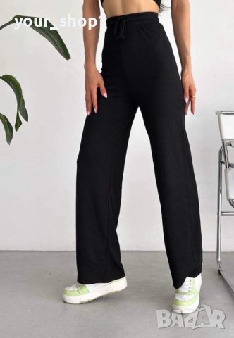 Дамски панталон рипс висока талия свободен крачол, снимка 2 - Панталони - 42050764