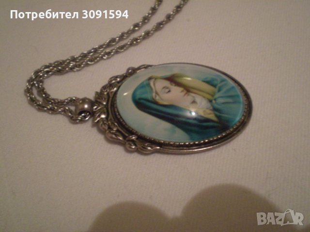 Медальон с висулка  икона под стъкло ДЕВА МАРИЯ Мадона, снимка 11 - Антикварни и старинни предмети - 37850032