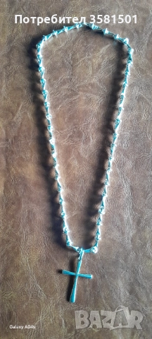 168/Сребърен Синджир със Кръст-65грама.🇧🇬