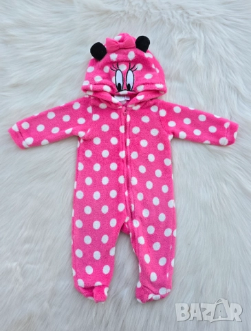 Поларен ромпър Мини Маус 0-3 месеца, снимка 10 - Бебешки гащеризони - 52358811