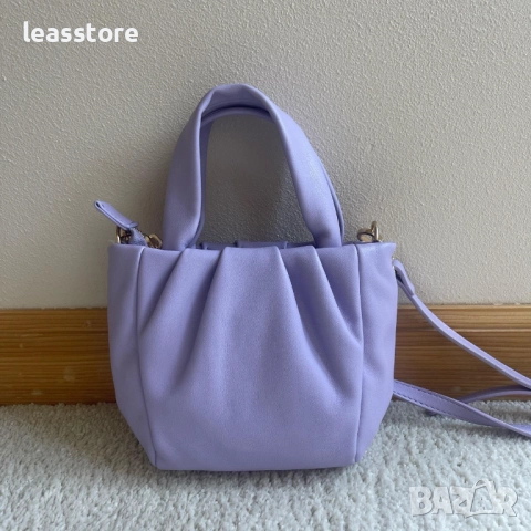 Малка дамска чанта ZARA цвят Лавандулово лилаво, снимка 2 - Чанти - 52594073