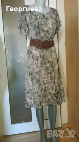 Елегантна рокля в бежово и черно👗🍀M(40)р-р👗🍀арт.620