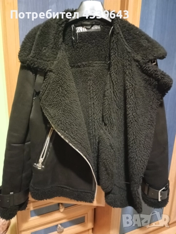 Зимно дамско яке кожух на ZARA размер S, снимка 9 - Якета - 52859251