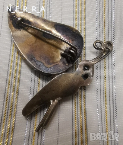 Стара брошка със седеф, снимка 3 - Други - 53009136