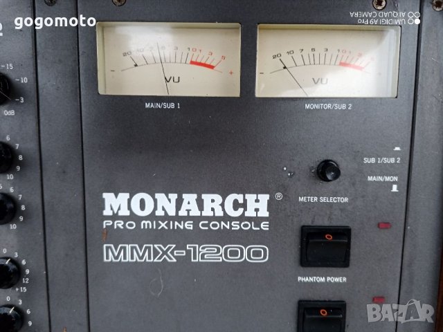 аналогов миксер MONARCH MMX 1200, Винтидж конзола, мишпулт + АЛУМИНИЕВ КУФАР, снимка 10 - Ресийвъри, усилватели, смесителни пултове - 35399154