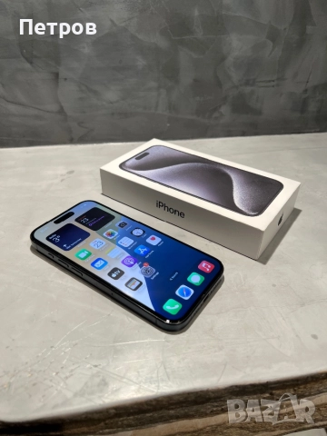 КАТО НОВ Iphone 15 Pro 256 GB Blue Titanium, снимка 7 - Apple iPhone - 52887687