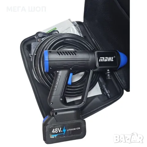 Акумулаторна водоструйка 48V – Пистолет за миене с LCD дисплей и 6 режима, снимка 3 - Парочистачки и Водоструйки - 50389409