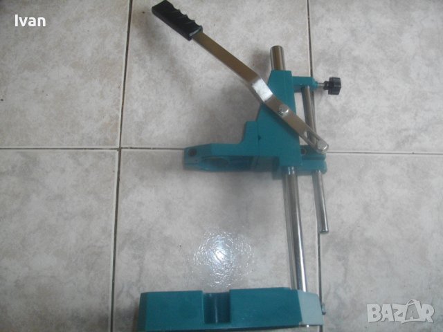 Нова Немска Стойка За Бормашина/Дрелка-Ход 65 мм-Голяма-Алуминиева-ф43мм-MANESMANN, снимка 7 - Бормашини - 36625929