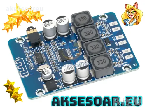 Нов Висококачествен 2x45W 12V 24V Стерео Hi-Fi аудио Bluetooth Цифров усилвател Клас D мощен готов, снимка 3 - Ресийвъри, усилватели, смесителни пултове - 56199158