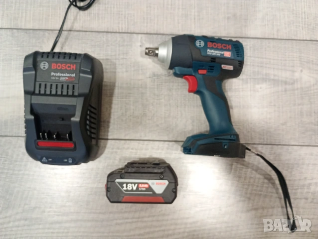 Bosch GDS 18V-300 ABR ударен гайковерт  300 Nm 1/2 с батерия и зарядно 