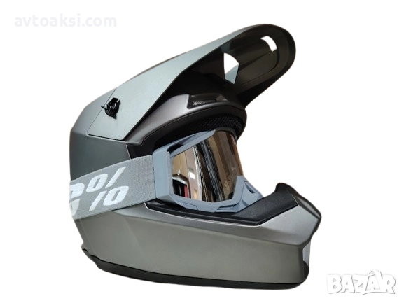 Каска Крос/Атв/Мотор с Очила 100%-10368, снимка 4 - Аксесоари и консумативи - 52867528