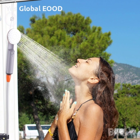 WOLFWILL преносим къмпинг душ с помпа и 2 USB батерии, снимка 6 - Друга електроника - 52421815