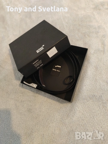 Кожен колан MONTBLANC. Оригинален чисто нов, с кутията и certificate guide. , снимка 6 - Колани - 53355960