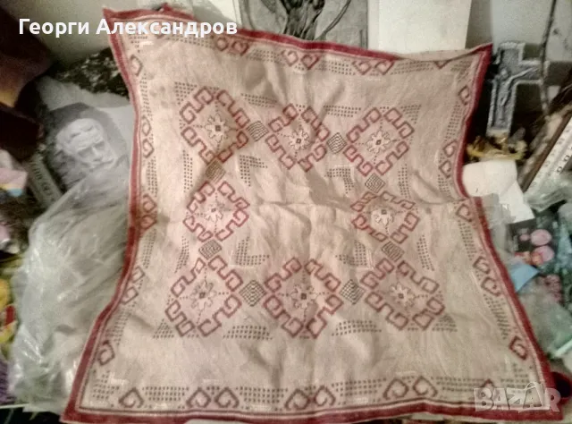 СТАРИННА Ръчно ВЕЗАНА КЪРПА Етнографска ШЕВИЦА УНИКАТ