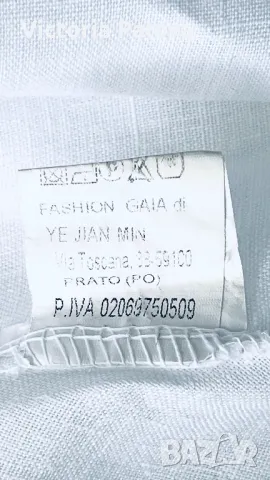 Бяла ленена рокля PIAZZA ROMA Италия, снимка 10 - Рокли - 49875164