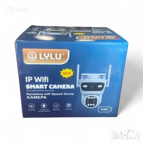 Двойна IP камера с двойна леща 10 zoom зум WiFi iCSee безжична камера 10MP, снимка 3 - IP камери - 51768121