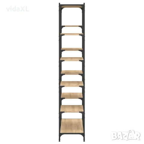 vidaXL Етажерка дъб сонома 100x32x170 см инженерно дърво и желязо, снимка 5 - Етажерки - 56148122