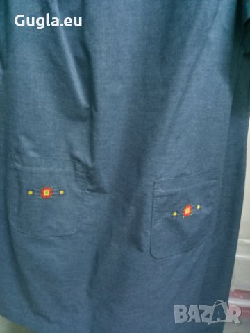 Дънкова рокля с бродерия шевици Милора, снимка 8 - Рокли - 11007918