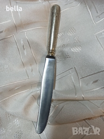 Стар сребърен нож с дължина 20,5 см маркировка за сребро ,общи тегло 58 грама 