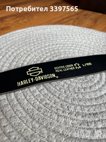 Чисто нов колан от естествена кожа Harley Davidson с голяма катарама, снимка 7 - Колани - 52276045