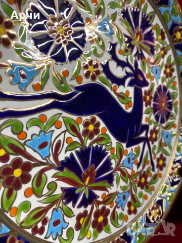 Винтидж гръцка порцеланова чиния, снимка 6 - Антикварни и старинни предмети - 53940455