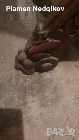 Стар рицарски стол със орнаменти., снимка 4 - Антикварни и старинни предмети - 38044943