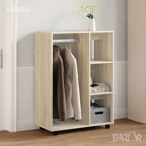 vidaXL Гардероб, дъб сонома, 80x40x110 см, инженерно дърво, снимка 2 - Гардероби - 56147842