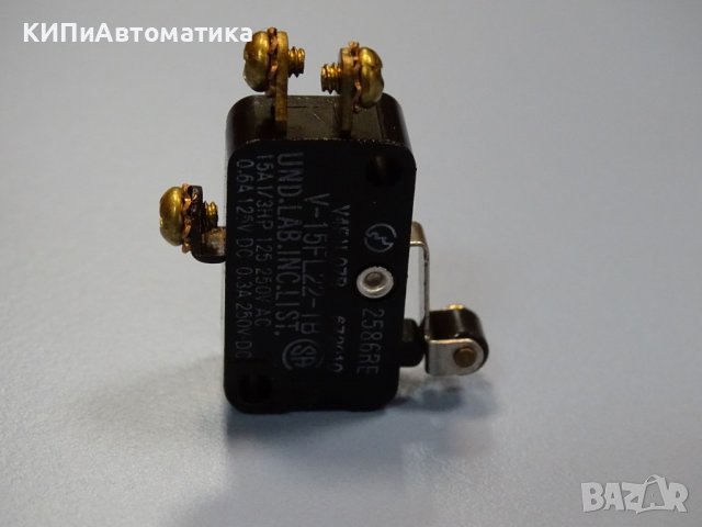 Краен изключвател OMRON V-15FL22-1B 15A, 250V AC snap limit switch, снимка 7 - Резервни части за машини - 38282932