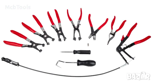 Комплект клещи за скоби за водни съединения 9 части MAR-POL, снимка 6 - Клещи - 48010199