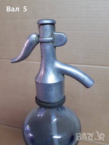 Стар стъклен сифон за газирана вода , сода - Русе . Бутилка, снимка 5 - Антикварни и старинни предмети - 31012569